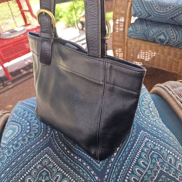 Vintage 90s Coach Classic Soho Black Leather Bag-Made in USA - Picture 5 of 16